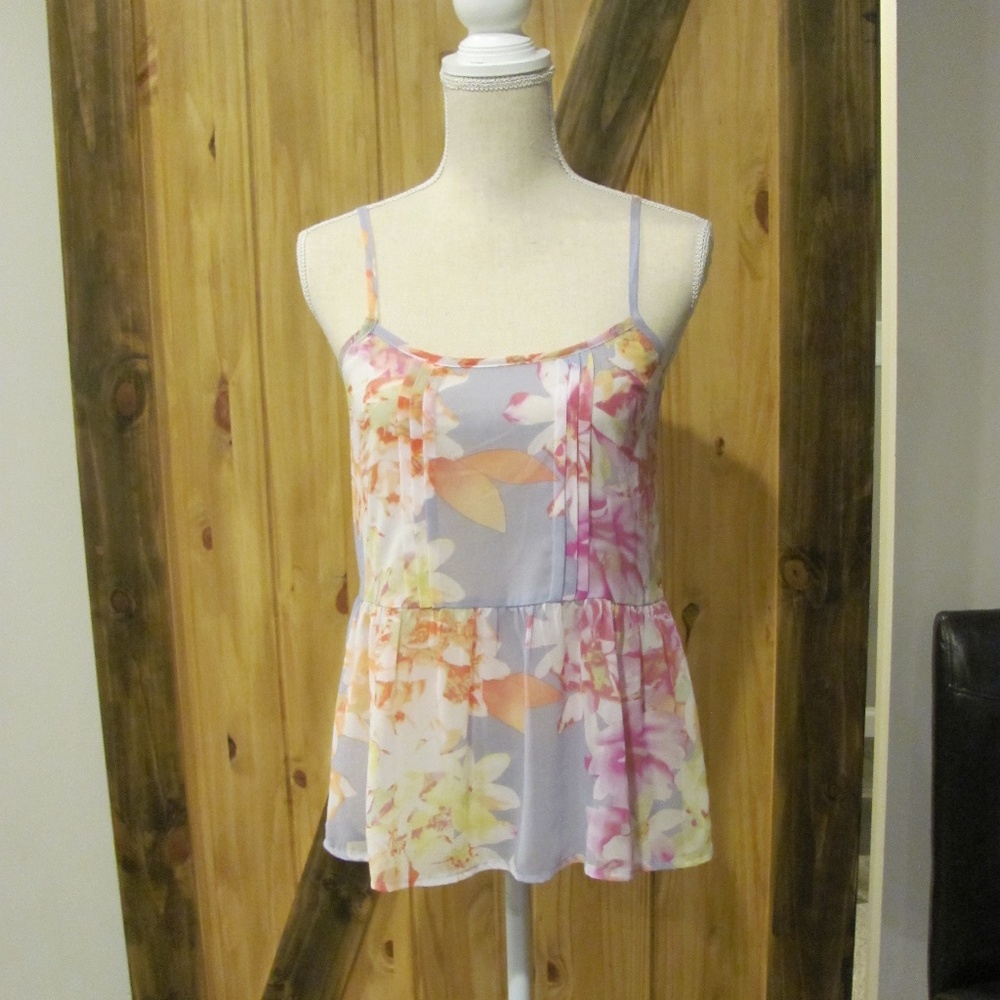 Daytrip Peplum Chiffon Tank